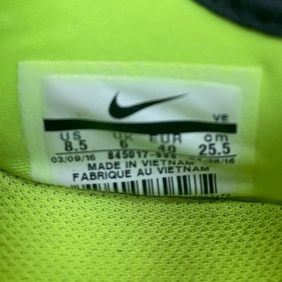 Nike Womens Used Flex Adapt Training Shoes Black Green and Pink💕Size 81/2💕 - Picture 8 of 10